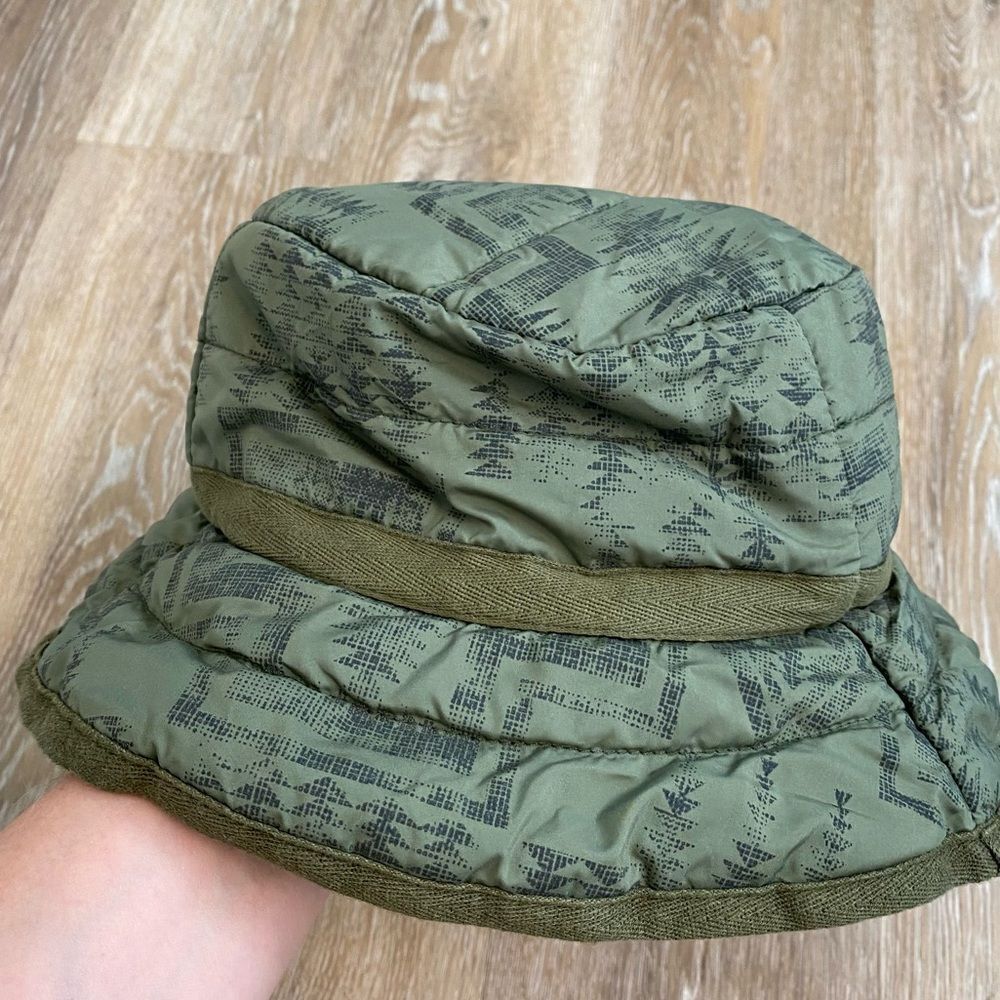 Pendleton puffer hiking green print bucket hat